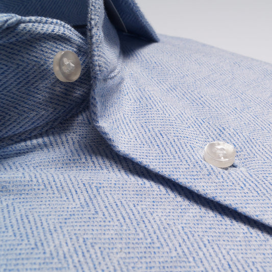 Knitted Chevron Shirt - Blue