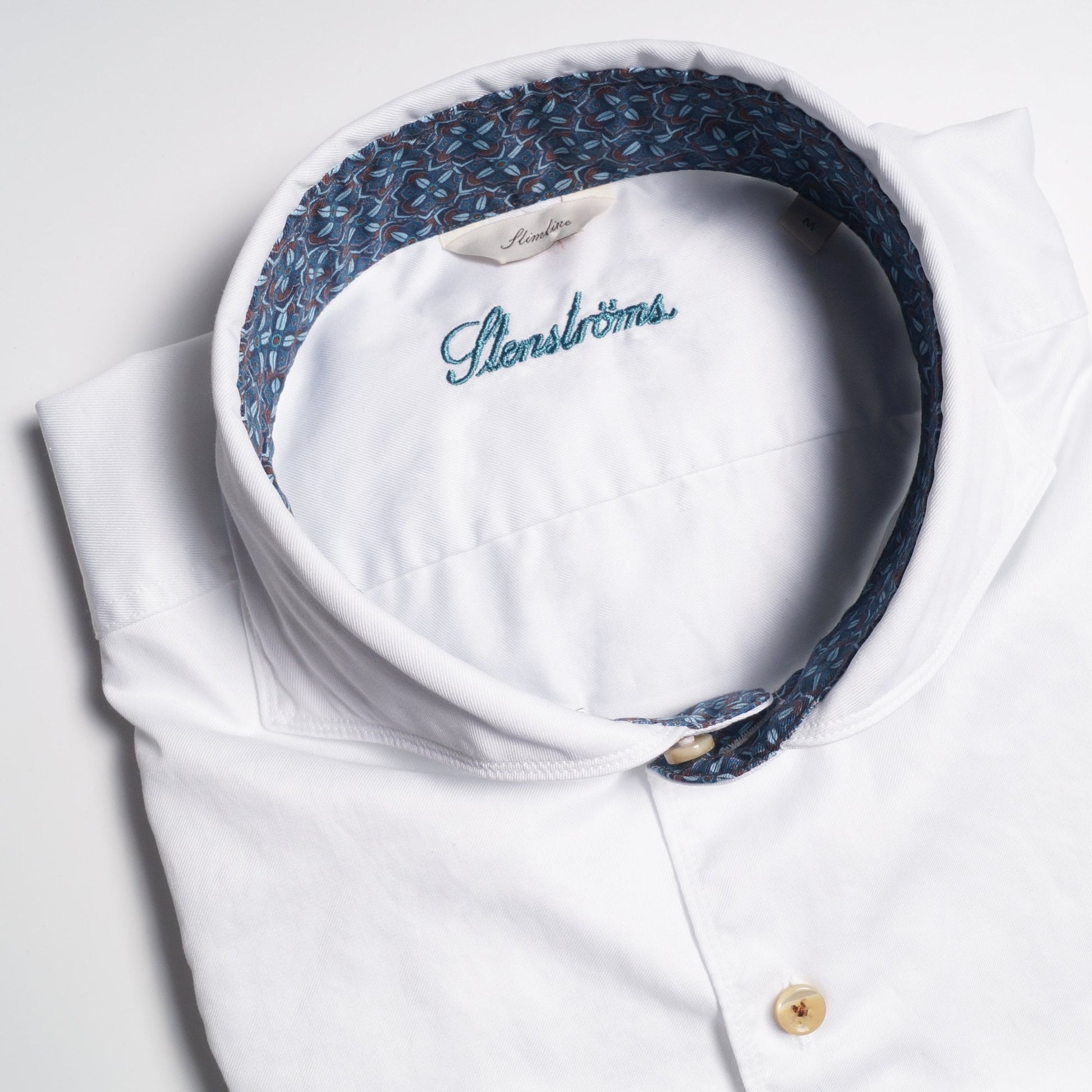 Stenstroms Geometric Trim Insert Shirt - White