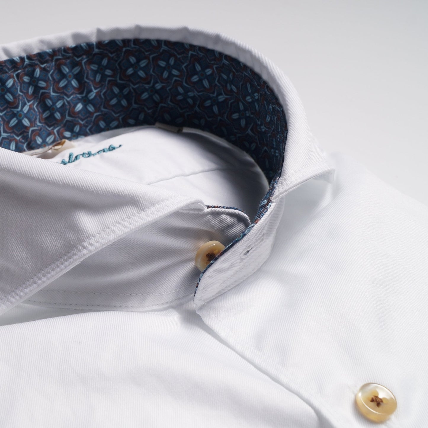 Geometric Trim Insert Shirt - White