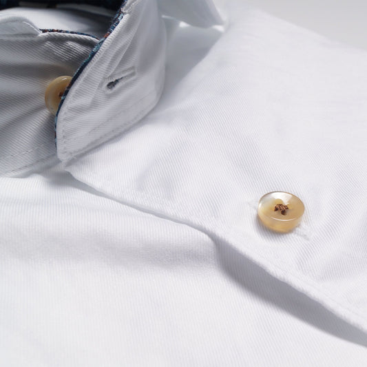 Geometric Trim Insert Shirt - White