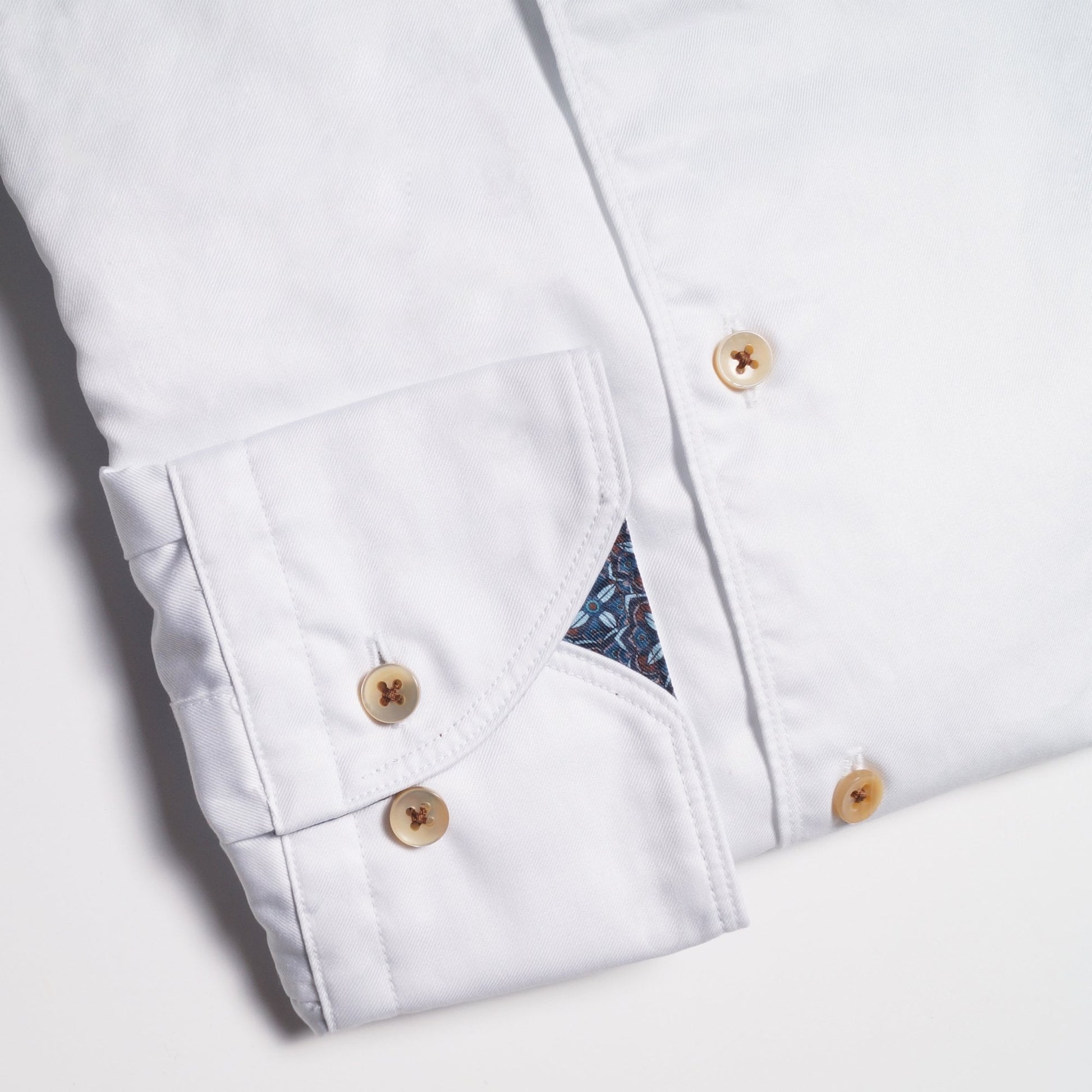 Stenstroms Geometric Trim Insert Shirt - White