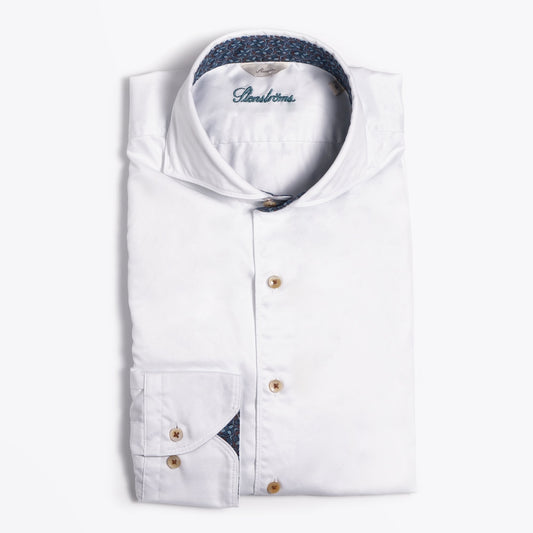 Geometric Trim Insert Shirt - White
