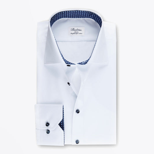 - Contrast Trim Insert Shirt - White