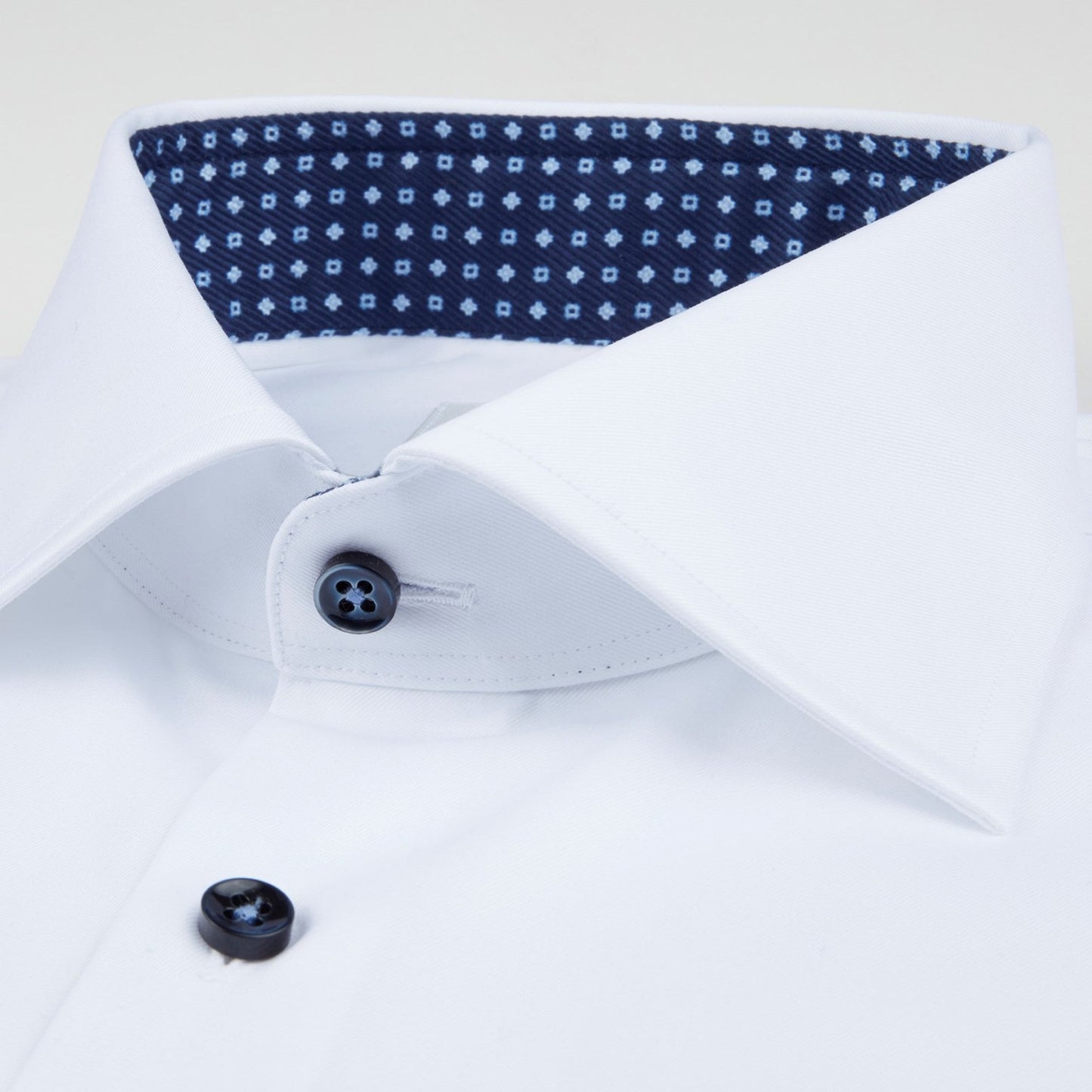 - Contrast Trim Insert Shirt - White