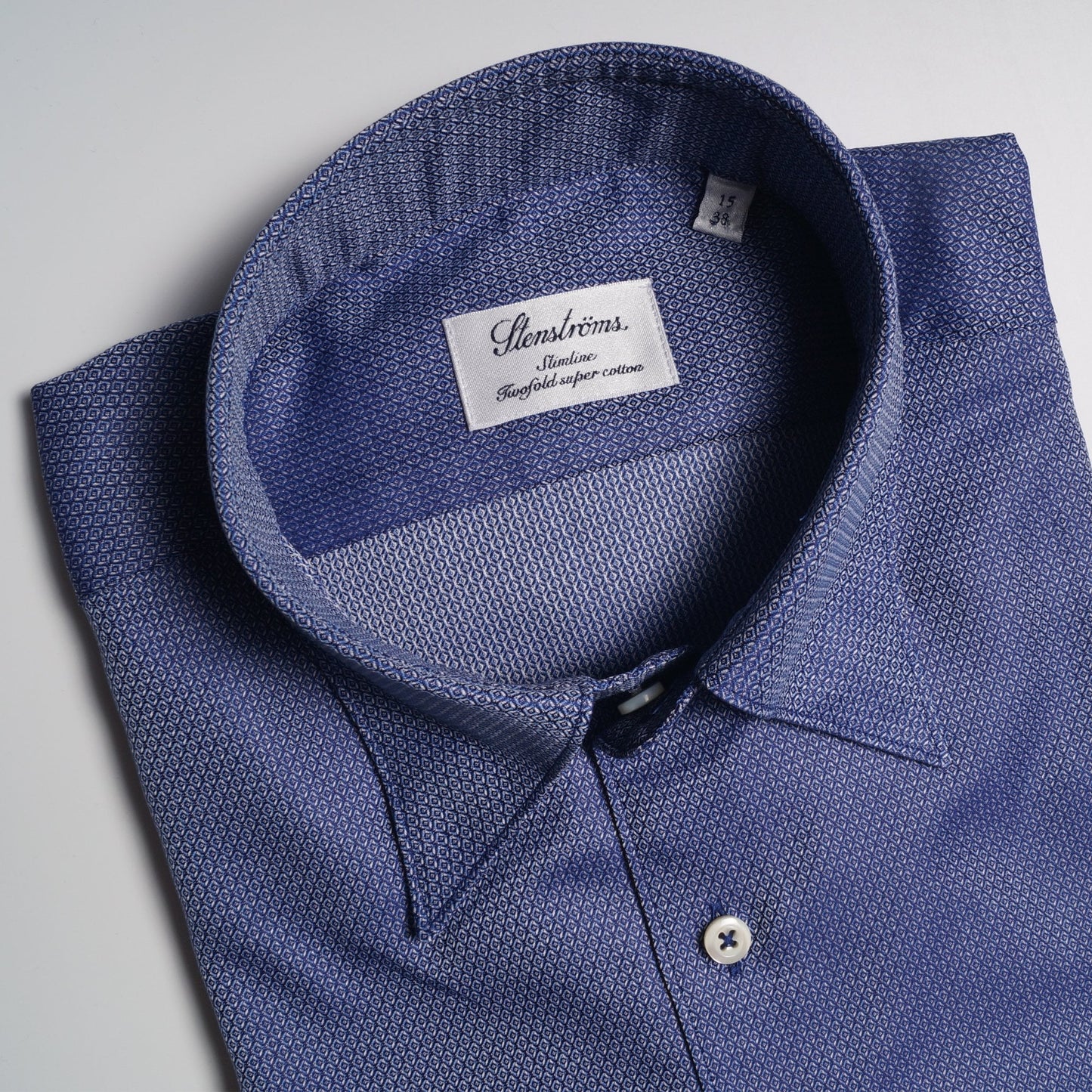 - Cotton Jacquard Shirt - Navy