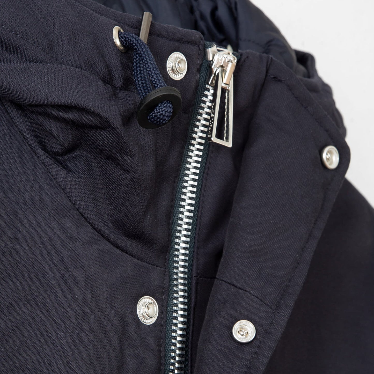 - Cotton-Blend Parka Coat - Dark Navy