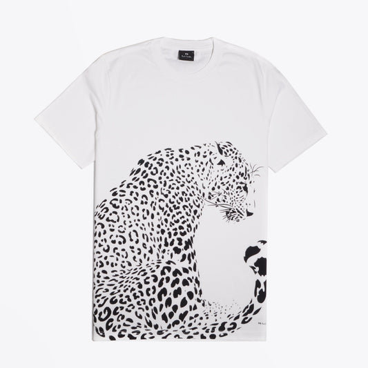 - Wild Cat Print T-Shirt - White