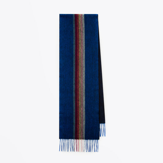 - Cashmere 'Artist Stripe' Scarf - Blue/Multi