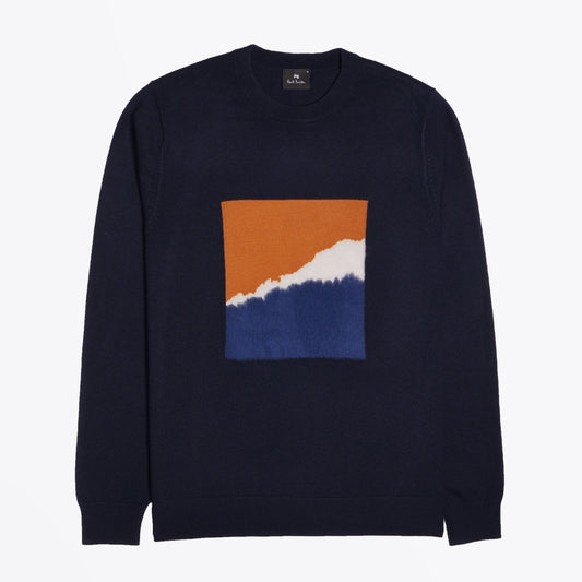 Merino-Blend Mountain Sweater - Dark Navy