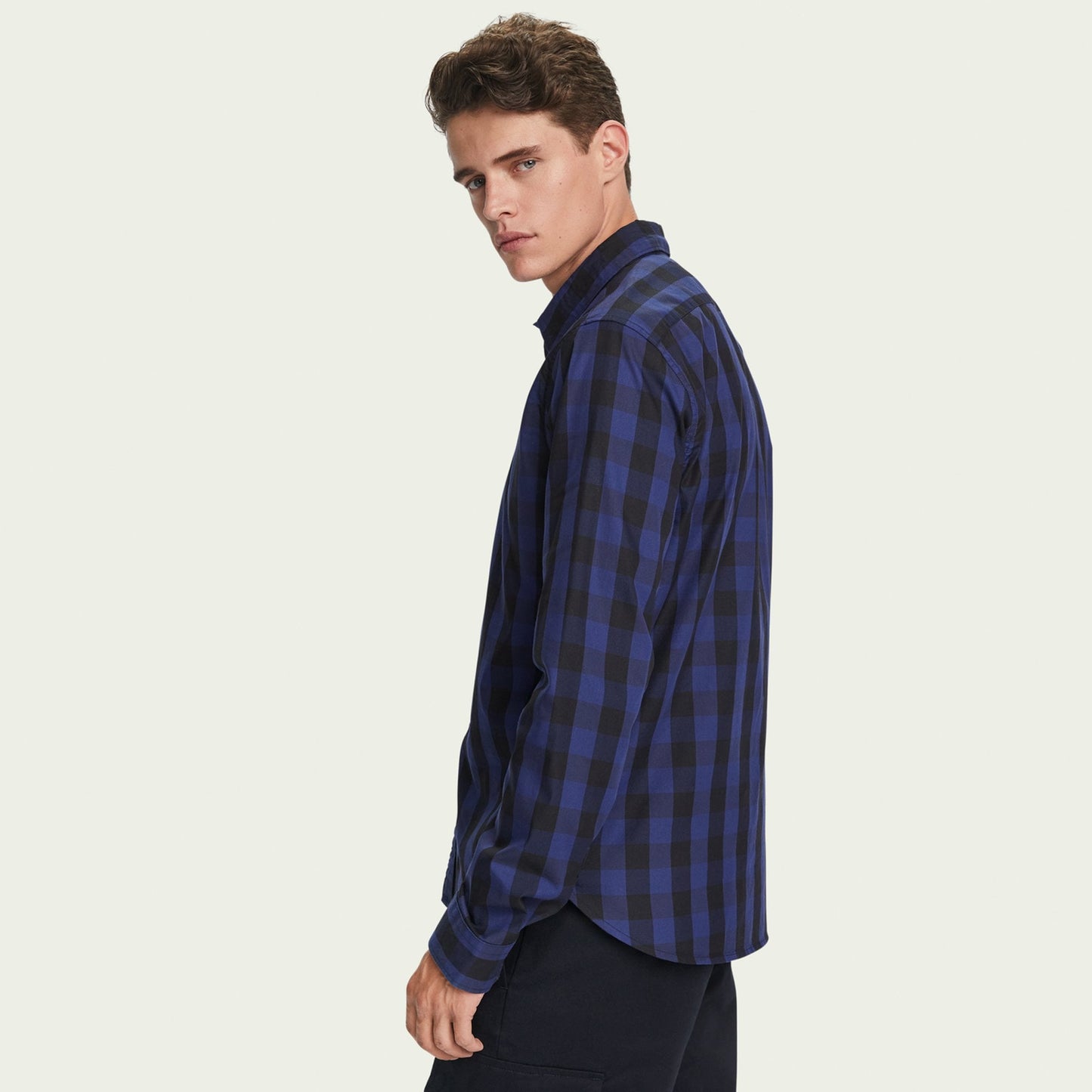 - Checked Shirt - Navy