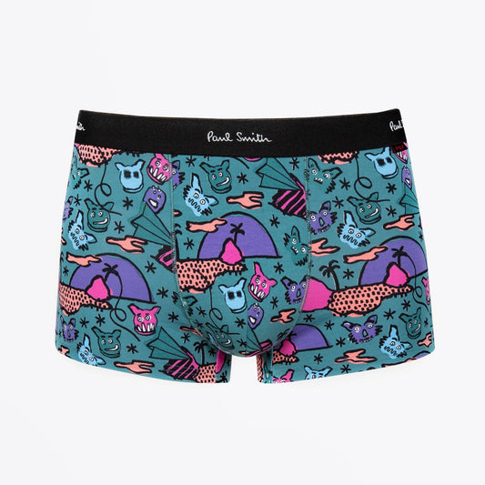Monsters Print Boxer Briefs - Green