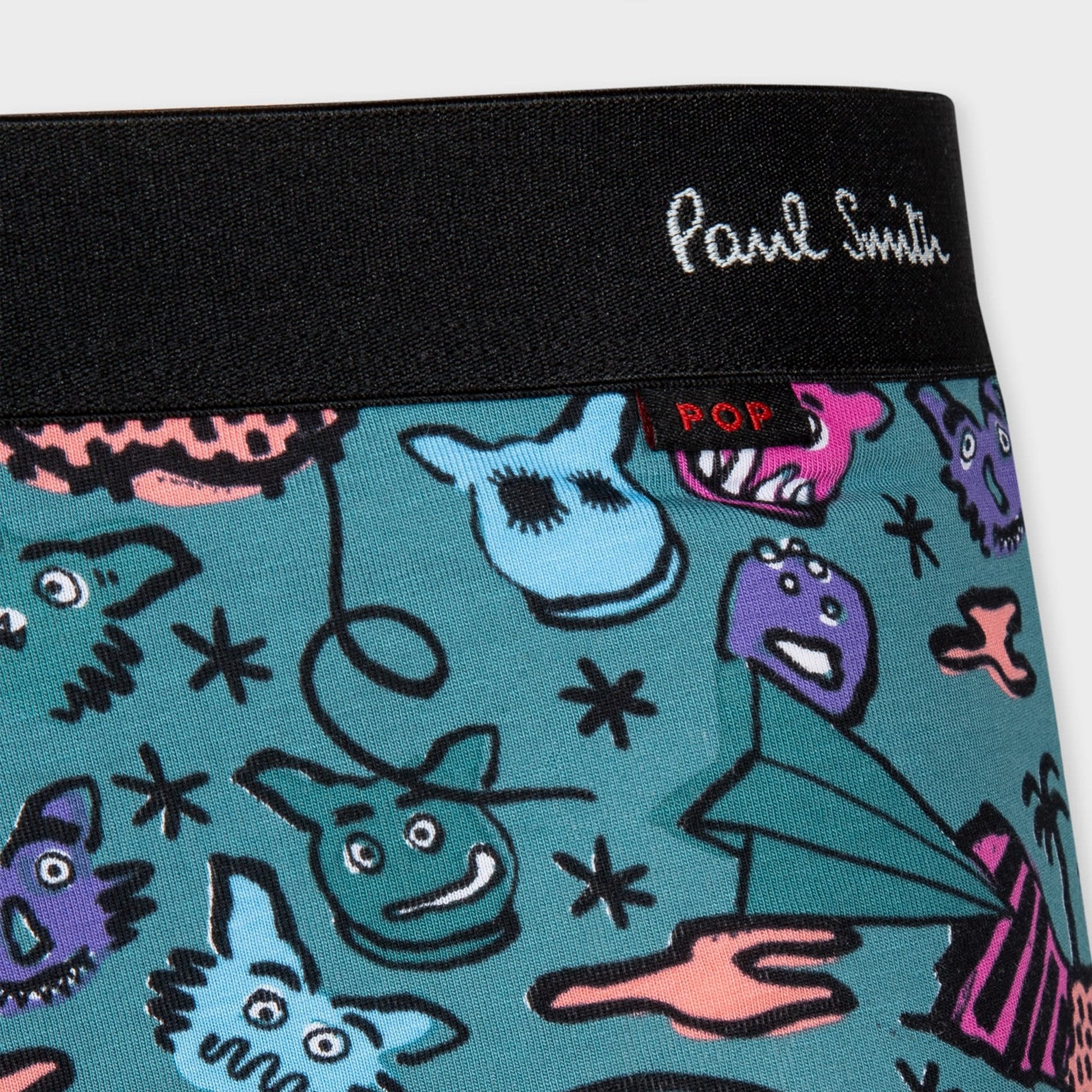 Paul Monsters Print Boxer Briefs - Green