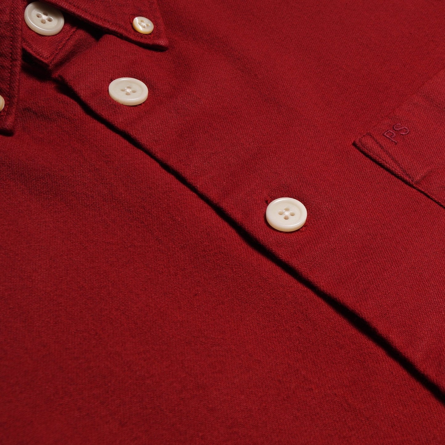 - Button-Down Tailored Shirt - Red