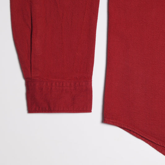 - Button-Down Tailored Shirt - Red