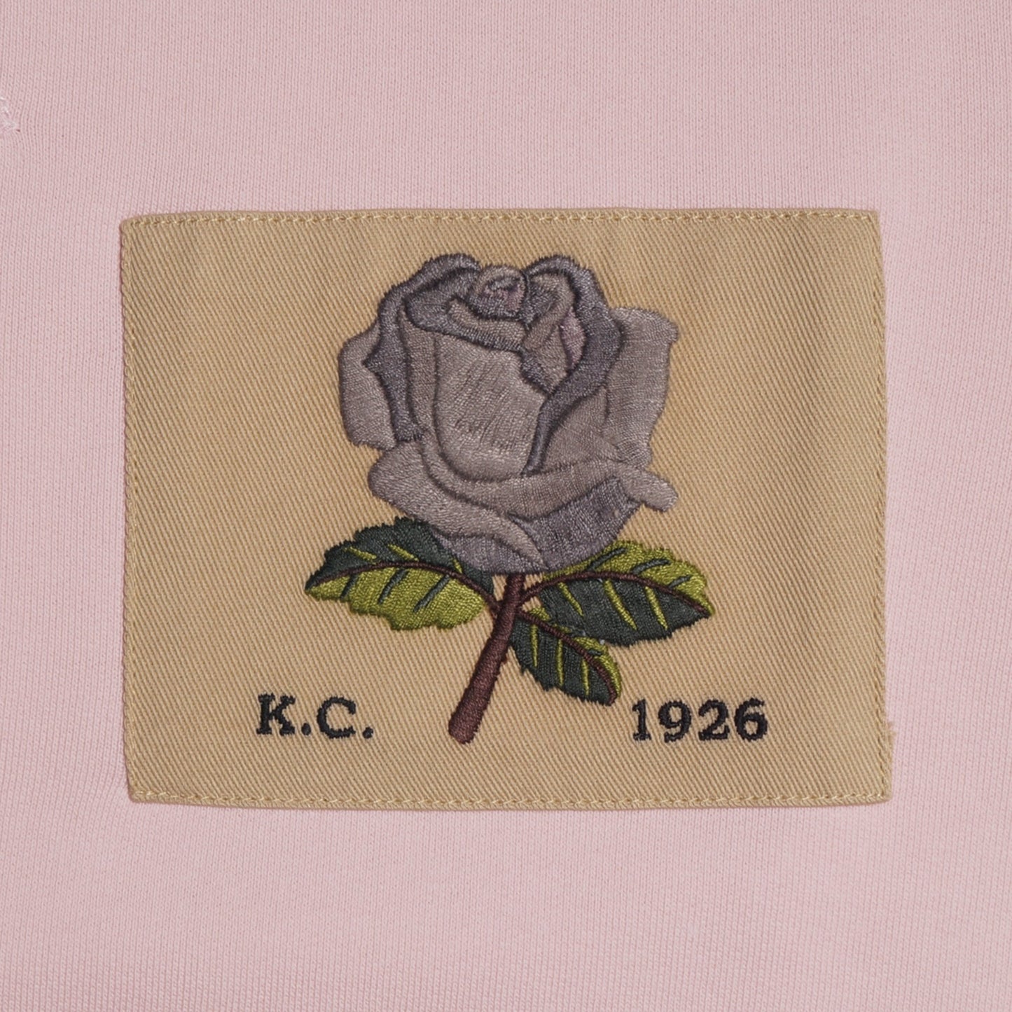 - Rose Patch Sweater - Powder Pink