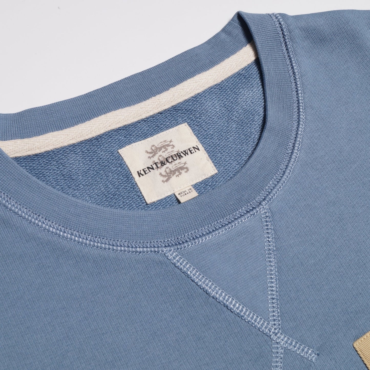 - Rose Patch Sweater - Pale Blue