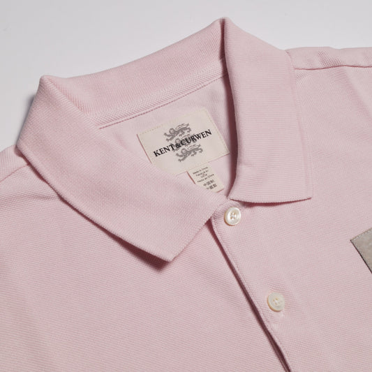 - Rose Patch Polo Shirt - Powder Pink