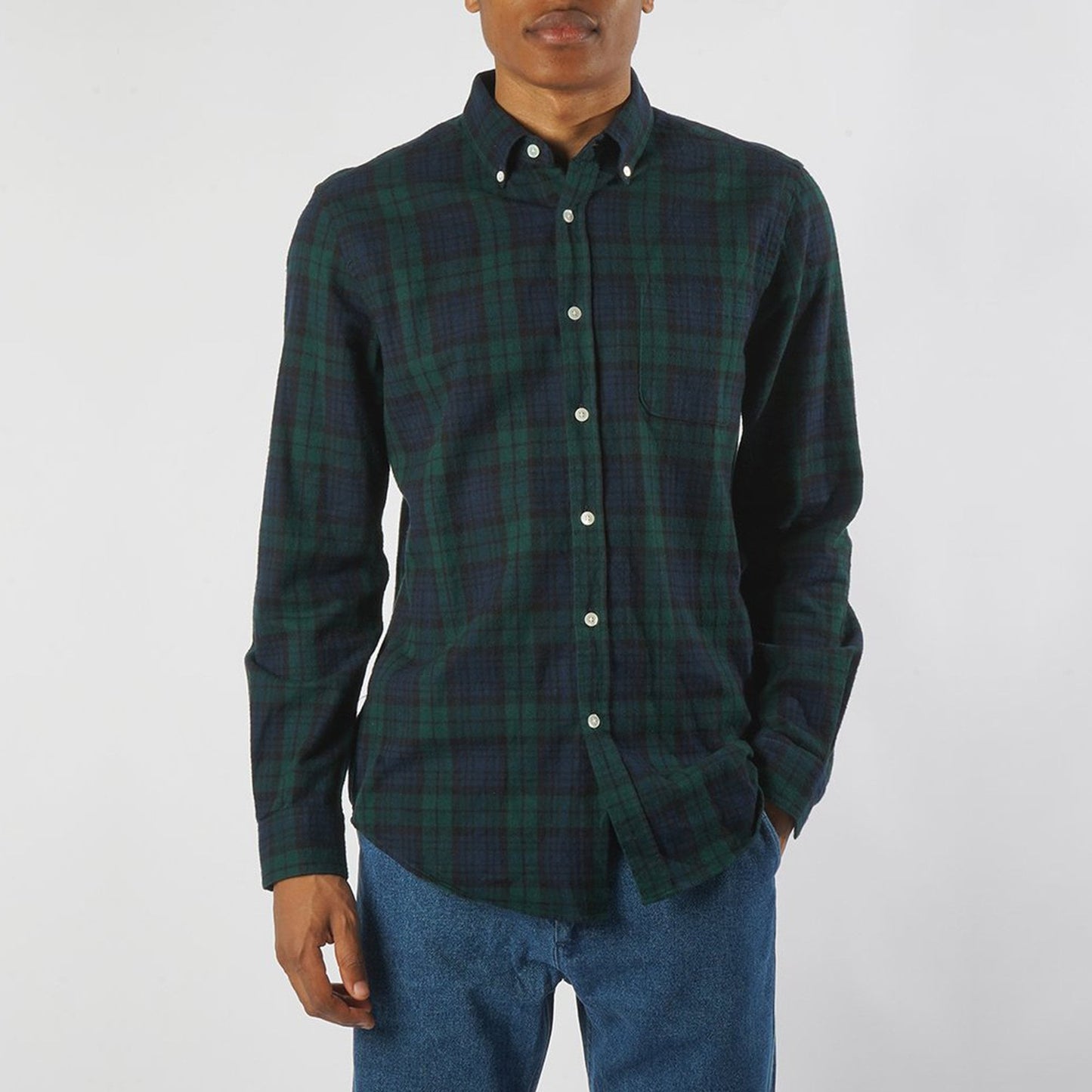 - Bonfim - Checked Shirt - Navy/Green