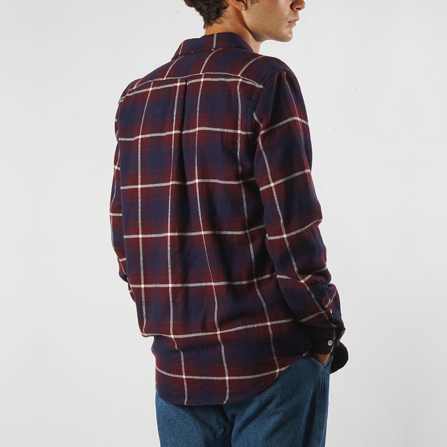 - Cruise - Checked Shirt - Navy/Burgundy
