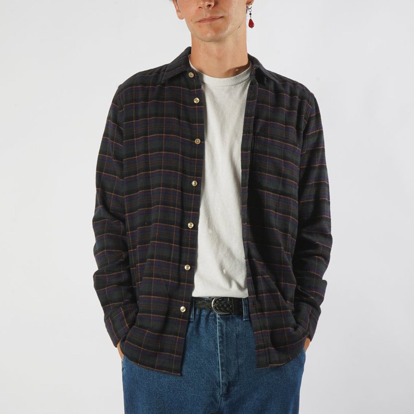 Lordelo - Checked Shirt - Navy/Green