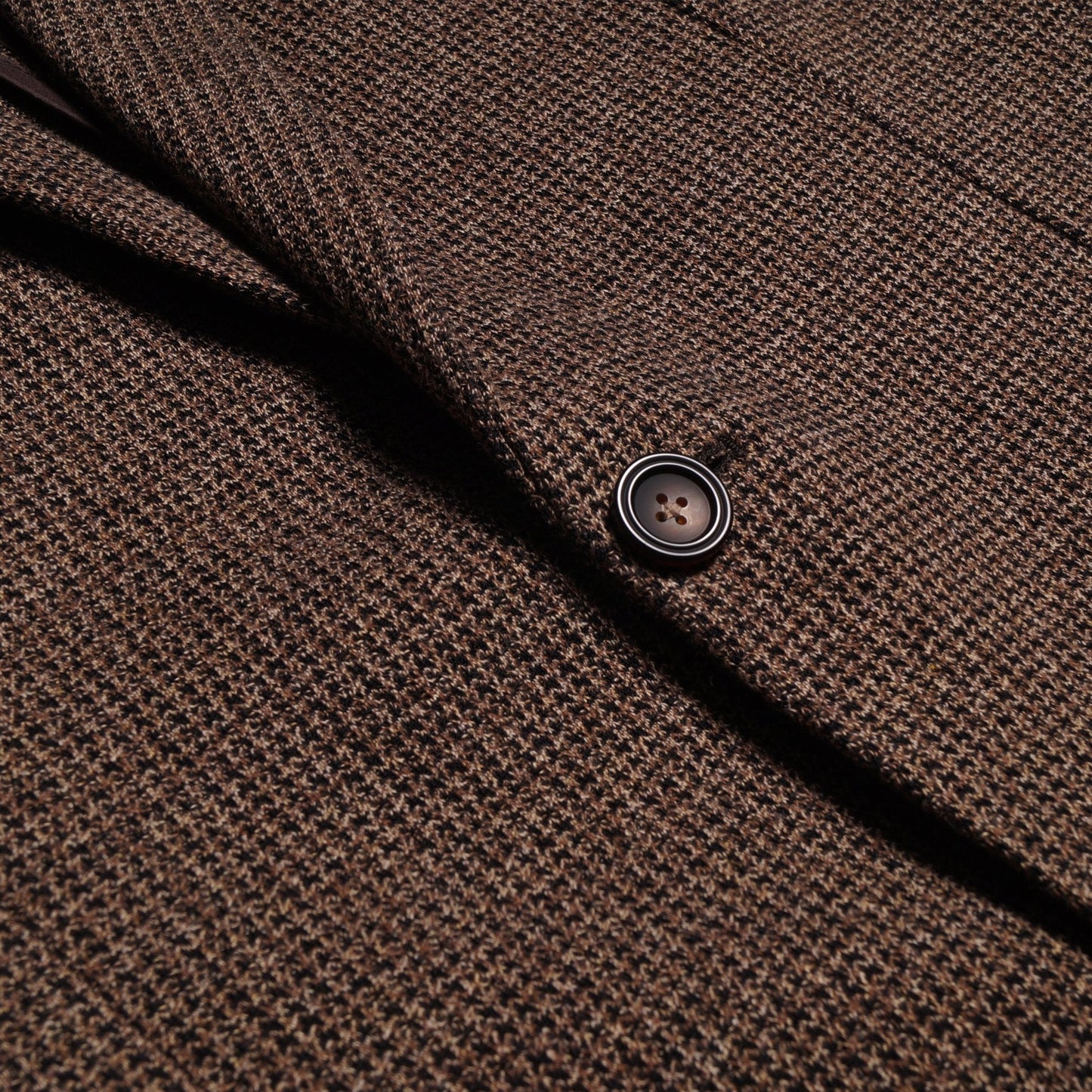 Houndstooth Weave Blazer - Brown