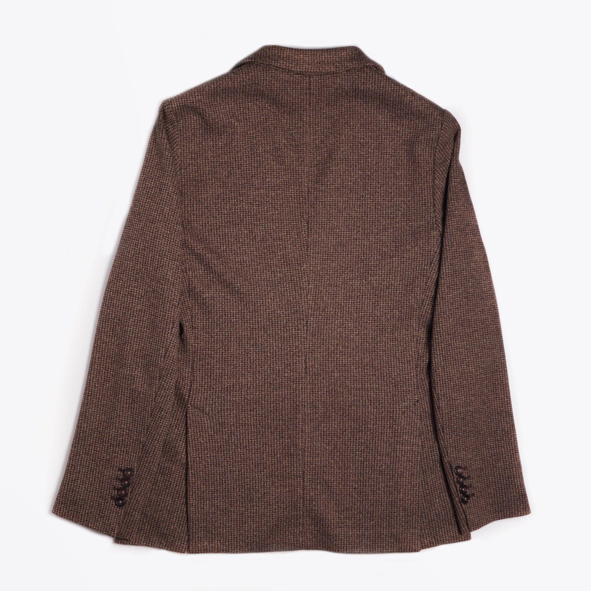 Circolo Houndstooth Weave Blazer - Brown
