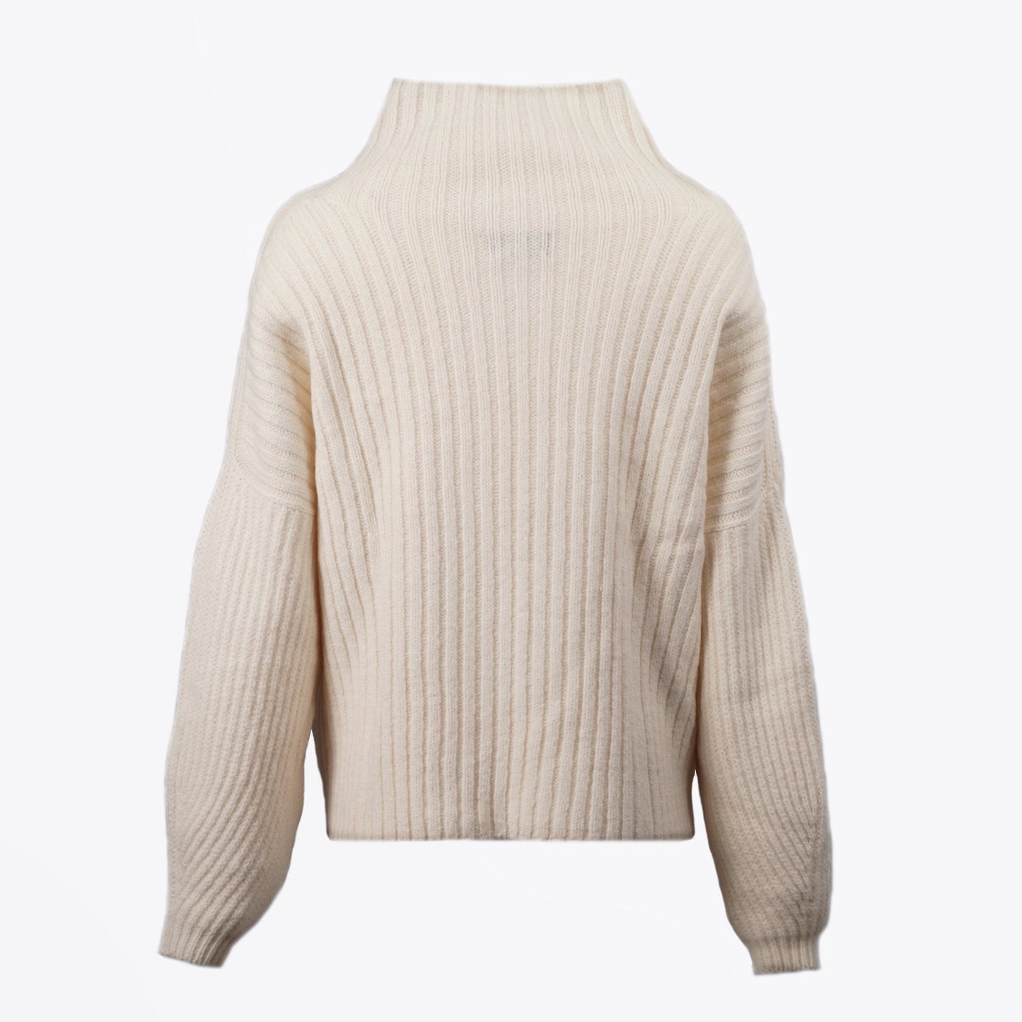 Wool-Blend Flared Jumper - Cream