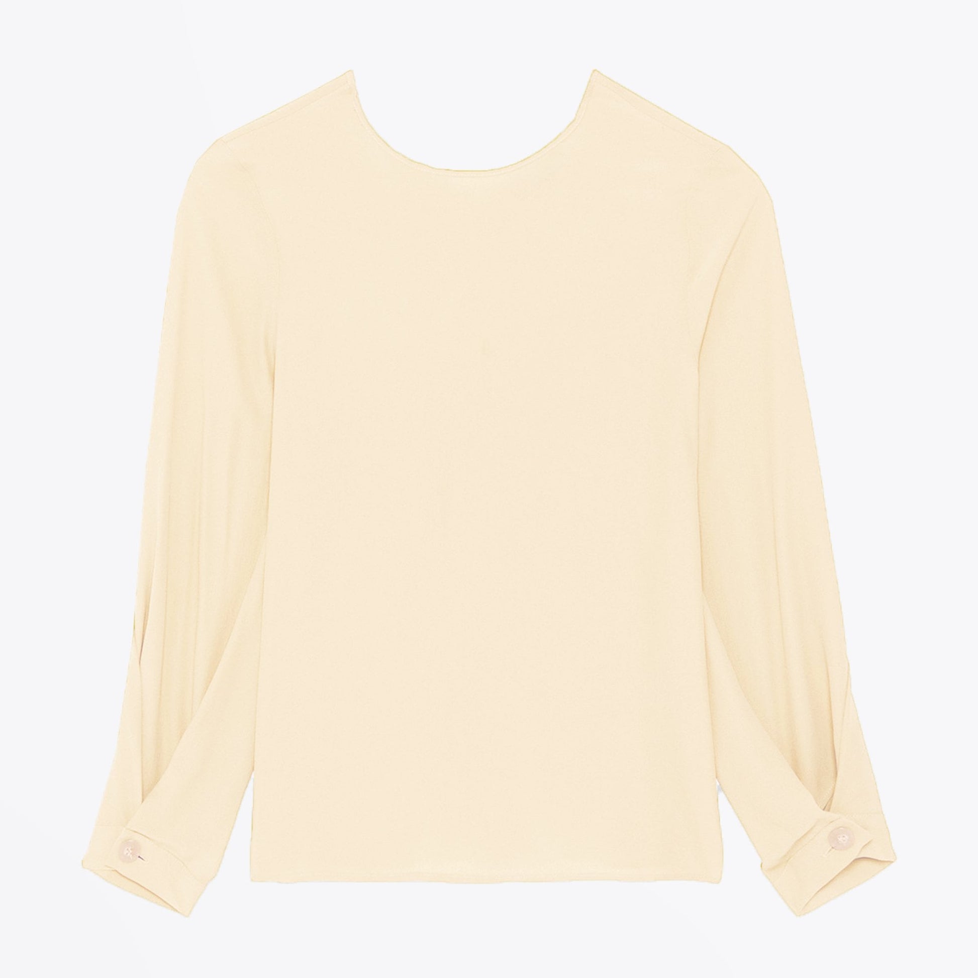 Ottod'Ame Top With Overlapped Sleeves - Cream