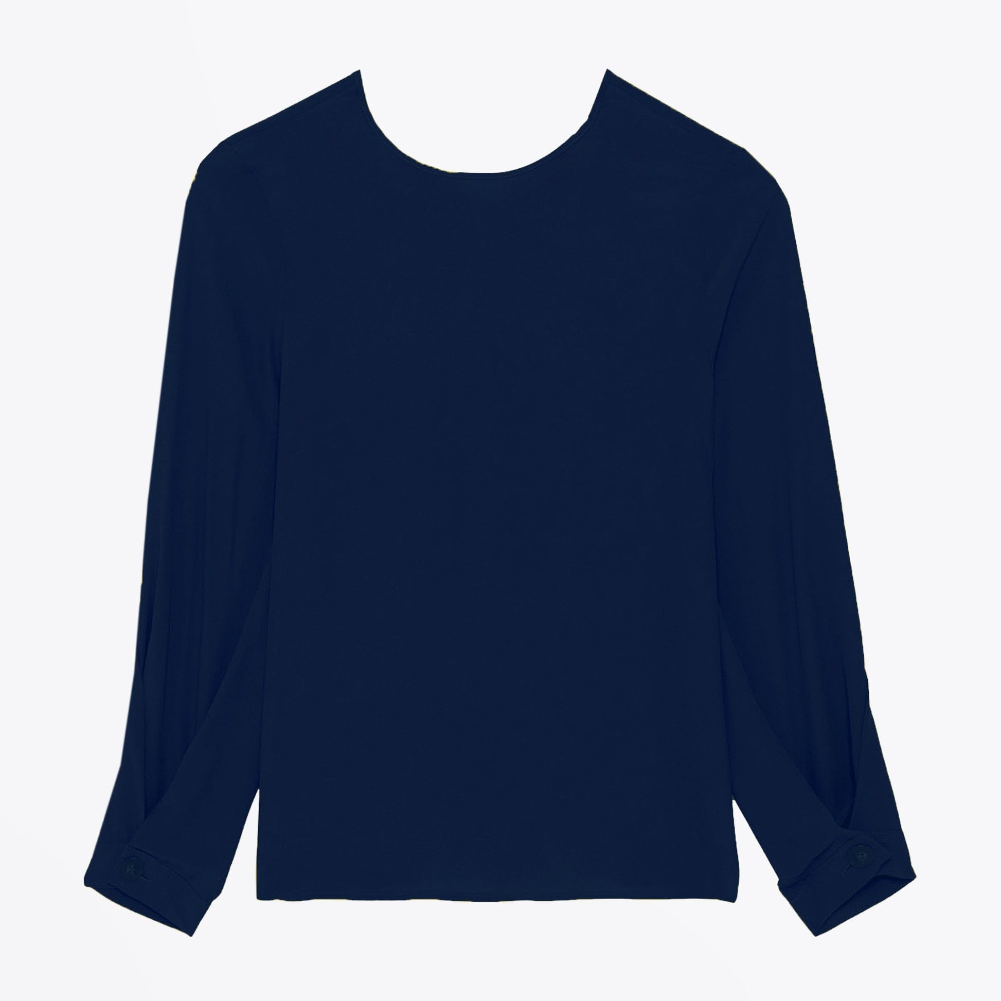 Ottod'Ame Top With Overlapped Sleeves - Blue