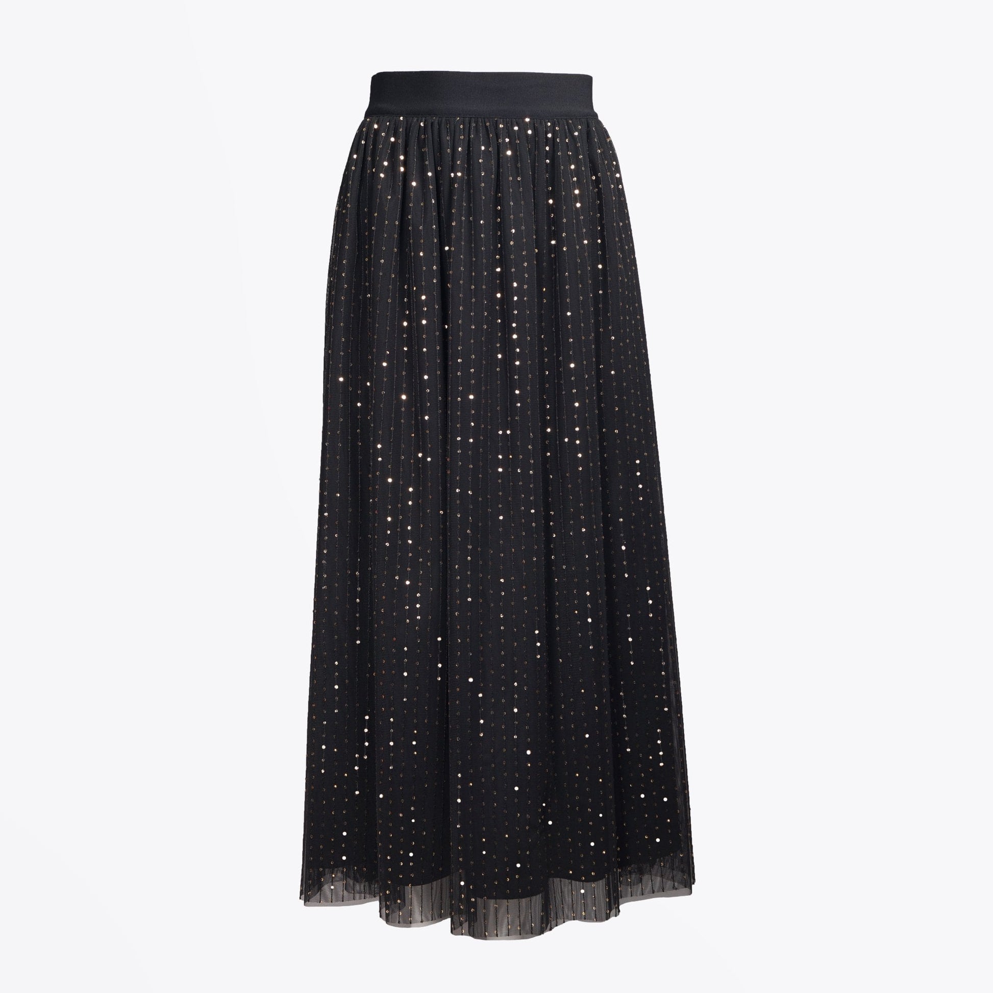 Ottod'Ame Lined Sequin Skirt - Black
