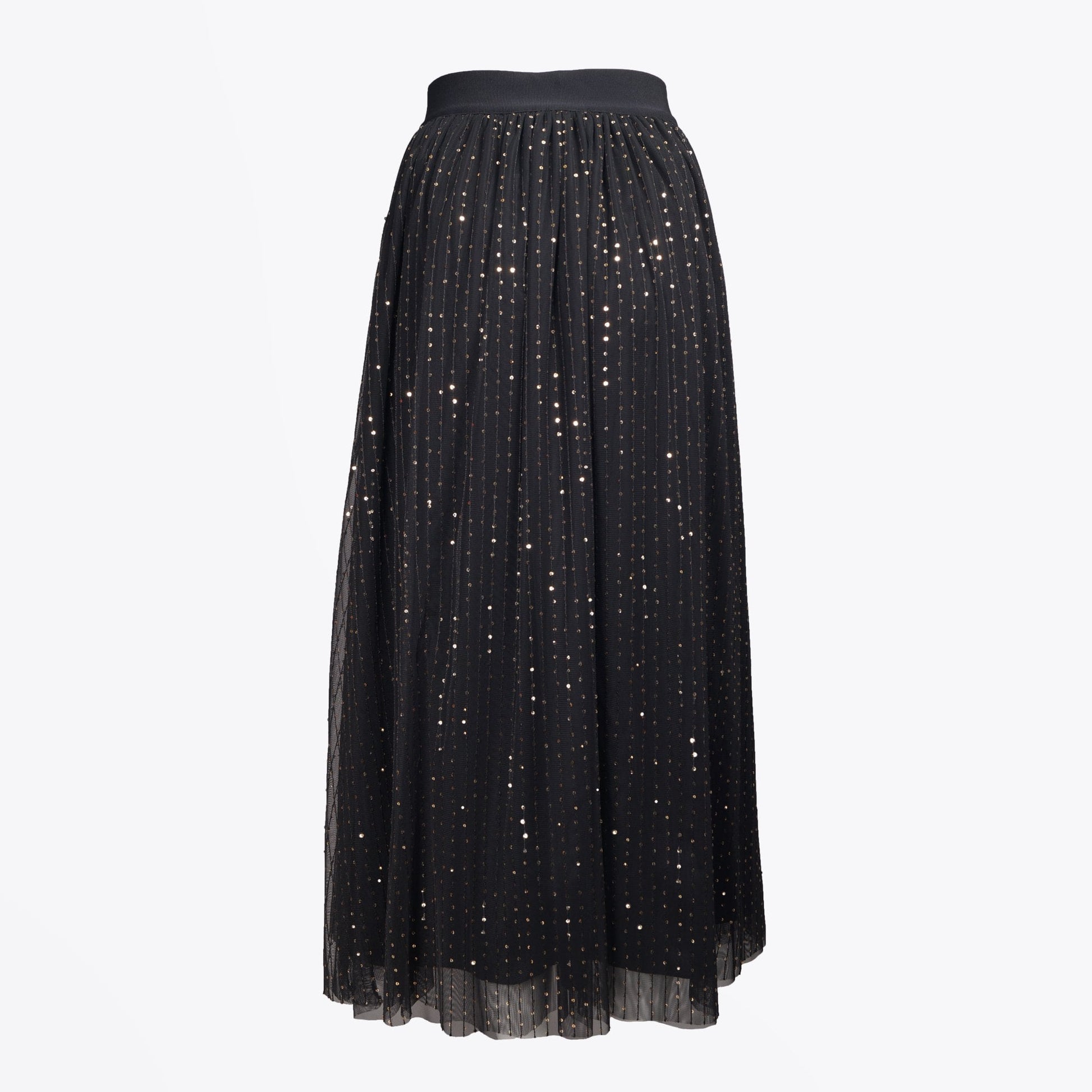 Ottod'Ame Lined Sequin Skirt - Black
