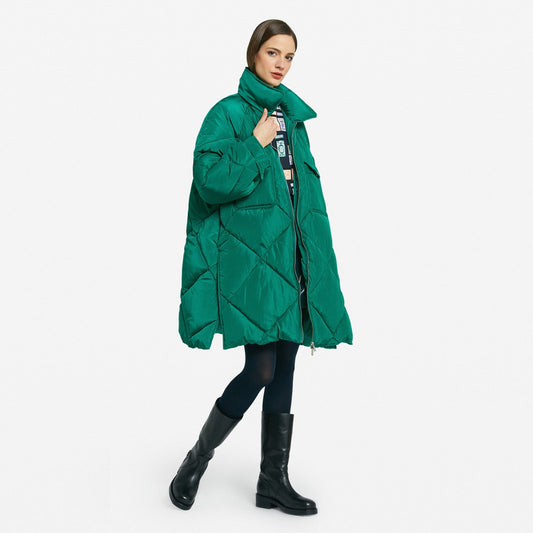 - Quilted Duvet Coat - Green