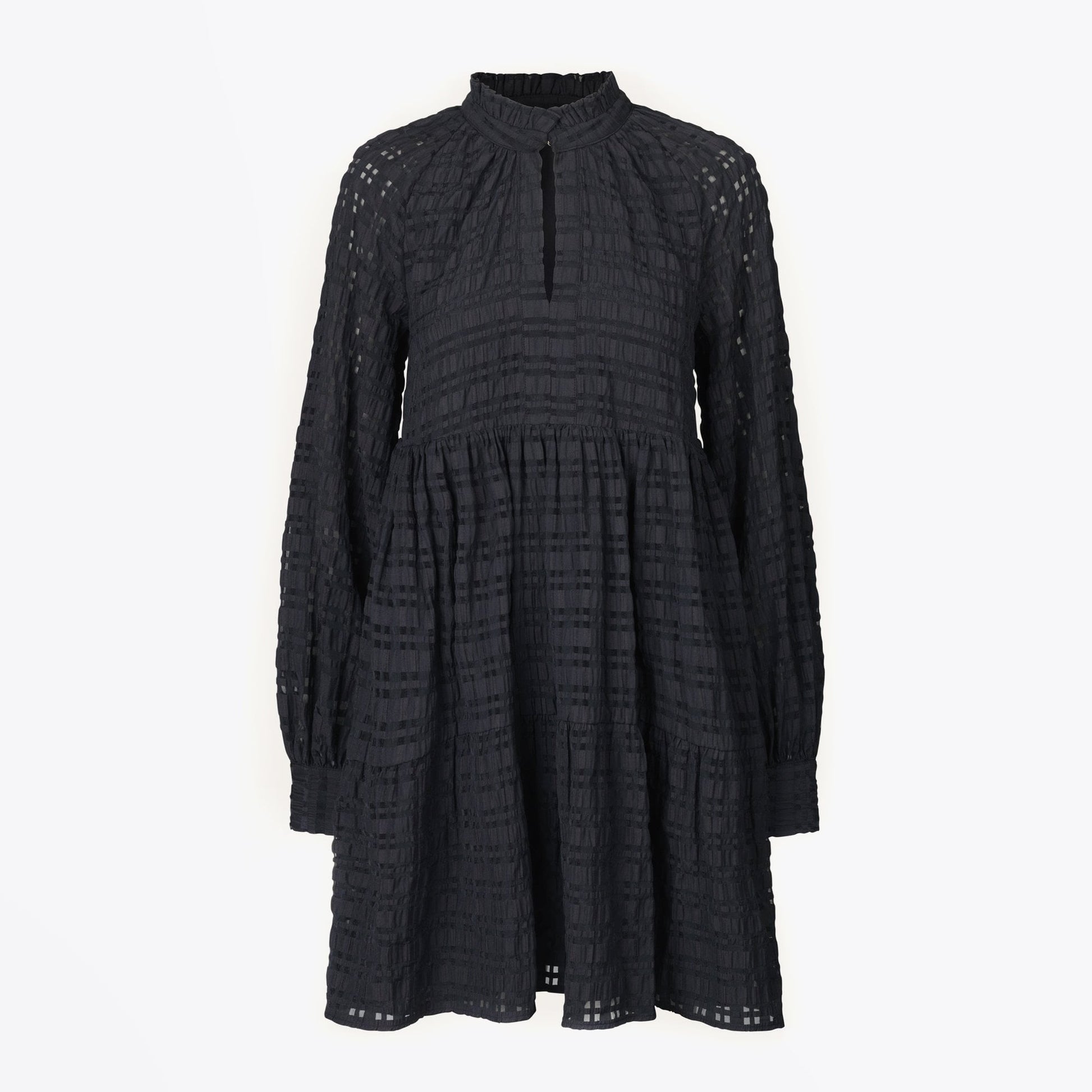 Stine Jasmine - Gingham Short Dress - Black