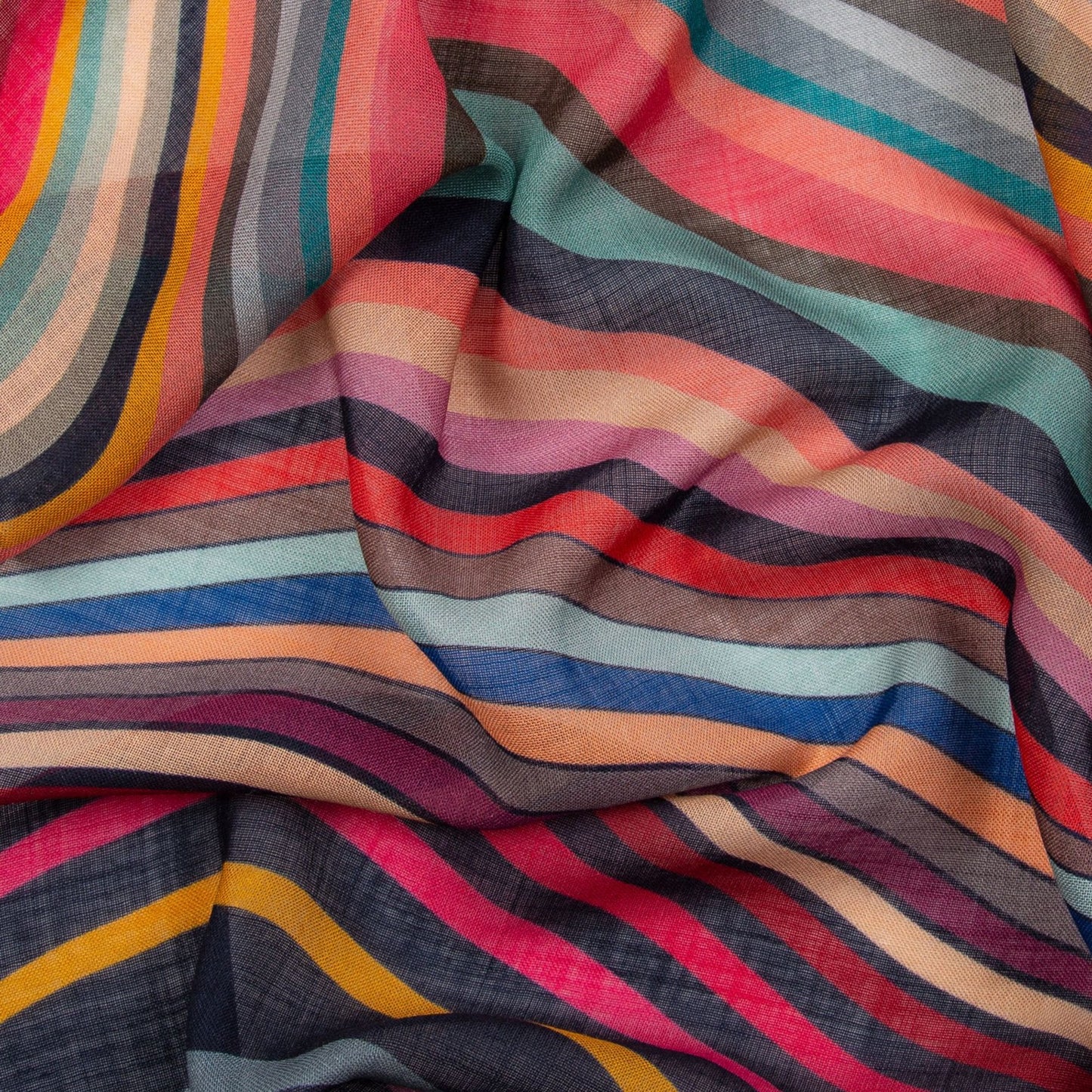 - Swirl Stripe Scarf - Multi