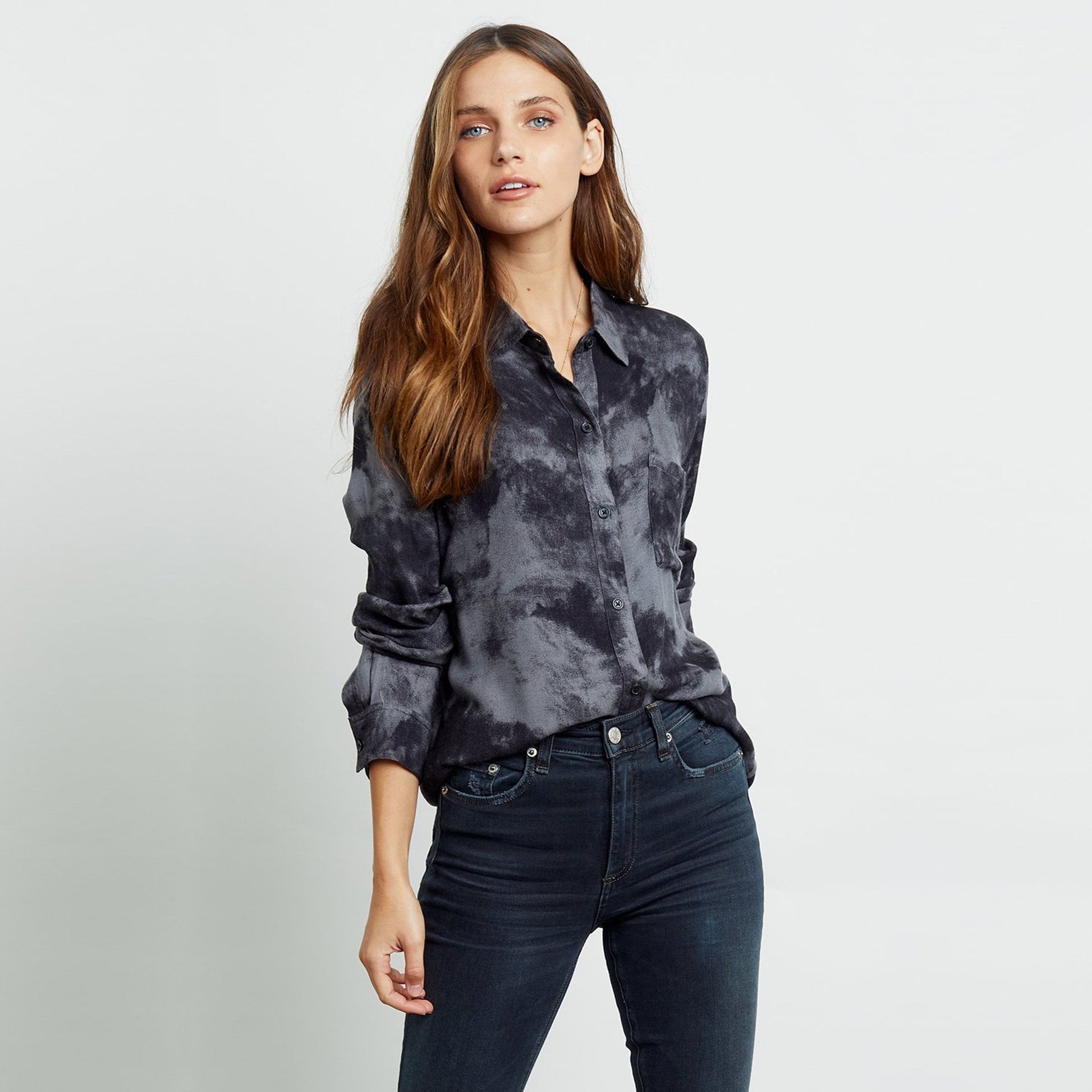 Rails Hunter - Tie-Dye Shirt - Charcoal