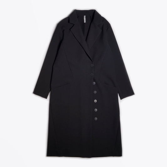 Mantel Long Coat - Black
