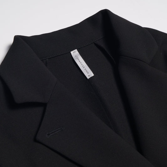 Mantel Long Coat - Black