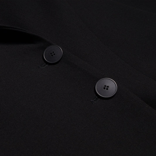 Mantel Long Coat - Black