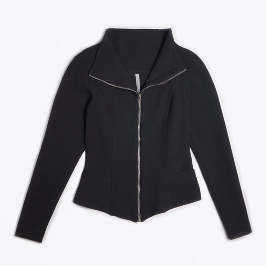 - Boxy Zipped Jacket - Black