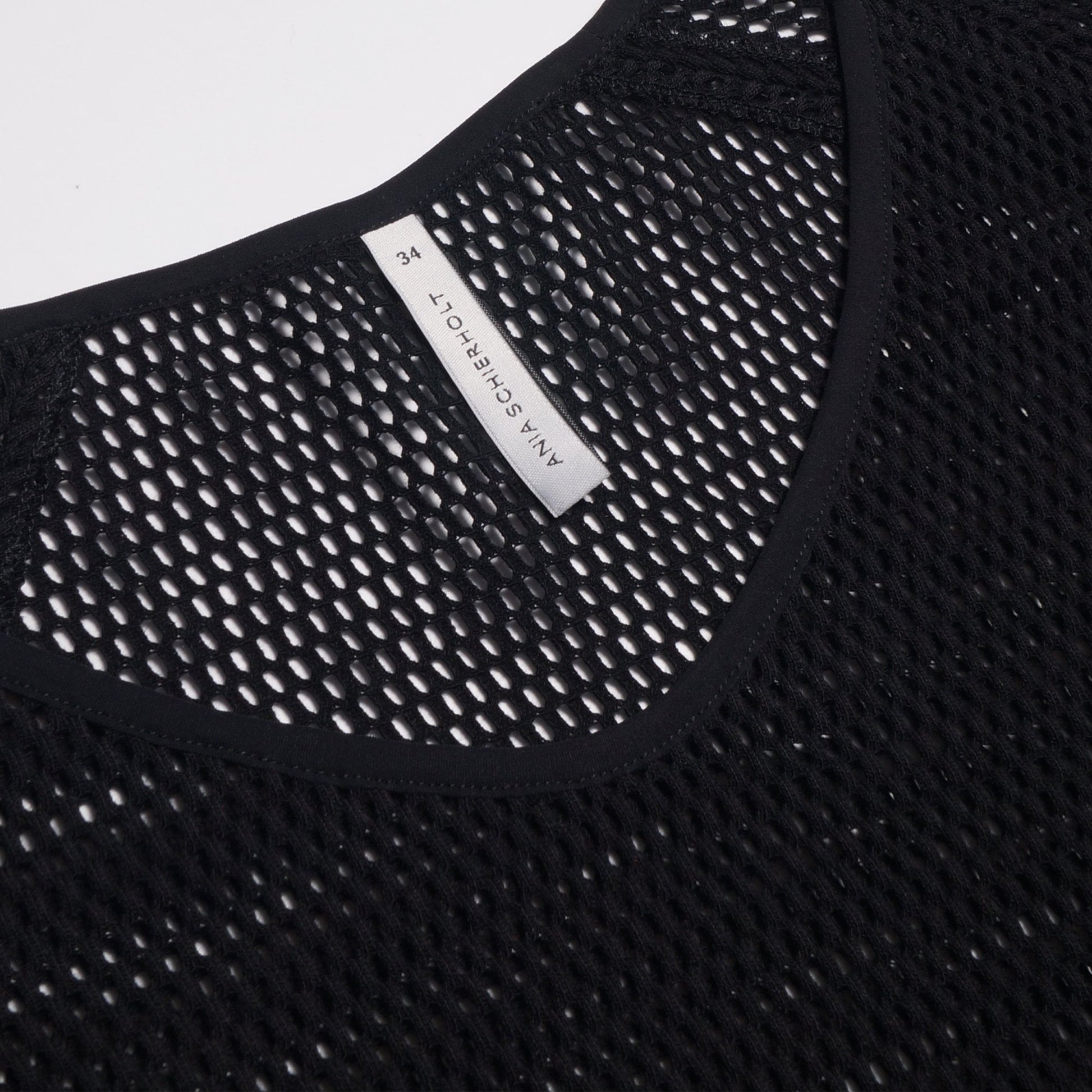 Ania Long Sleeve Mesh Top - Black