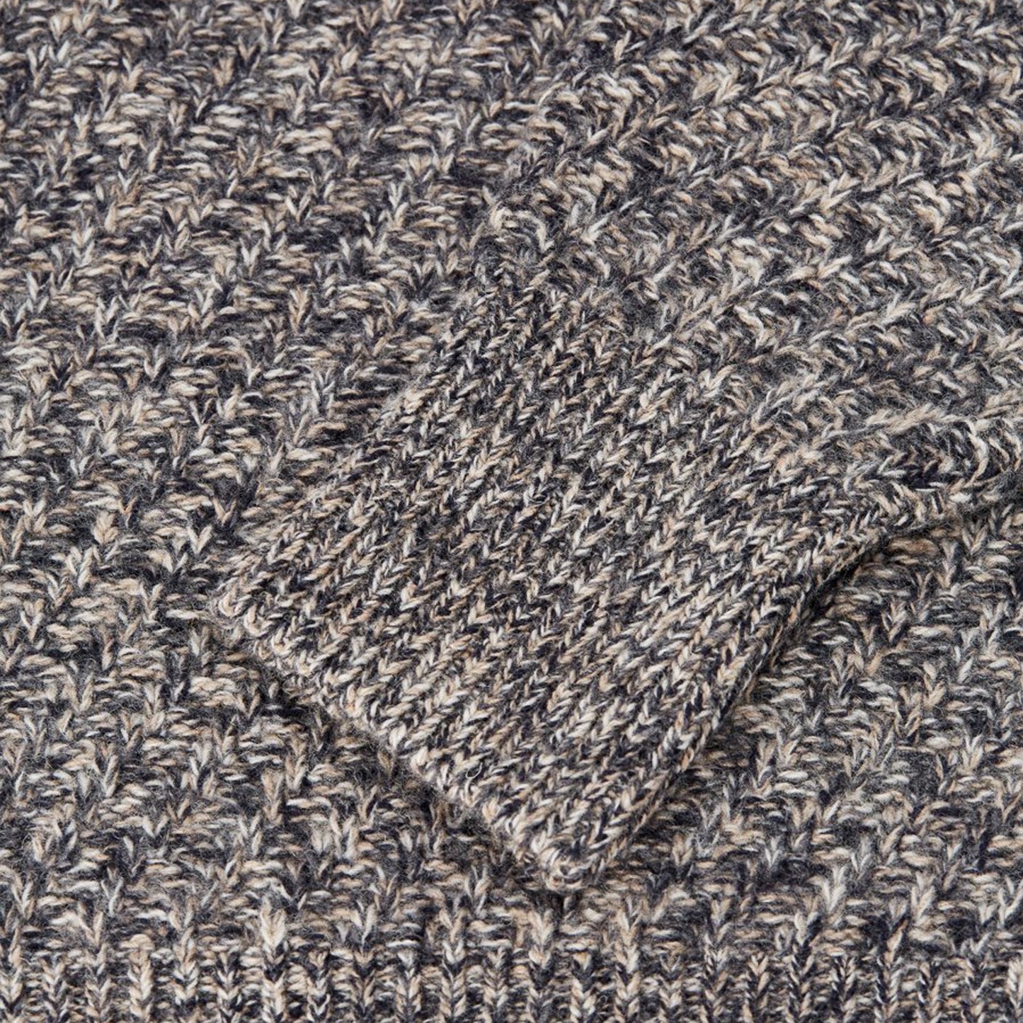 - Blenheim - Wool Knitted Jumper - Beige/Grey