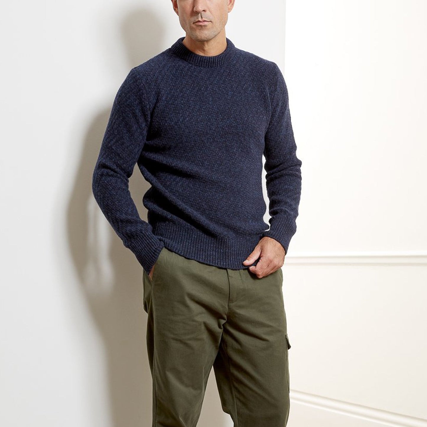 - Blenheim - Wool Knitted Jumper - Navy