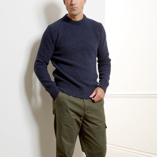 - Blenheim - Wool Knitted Jumper - Navy