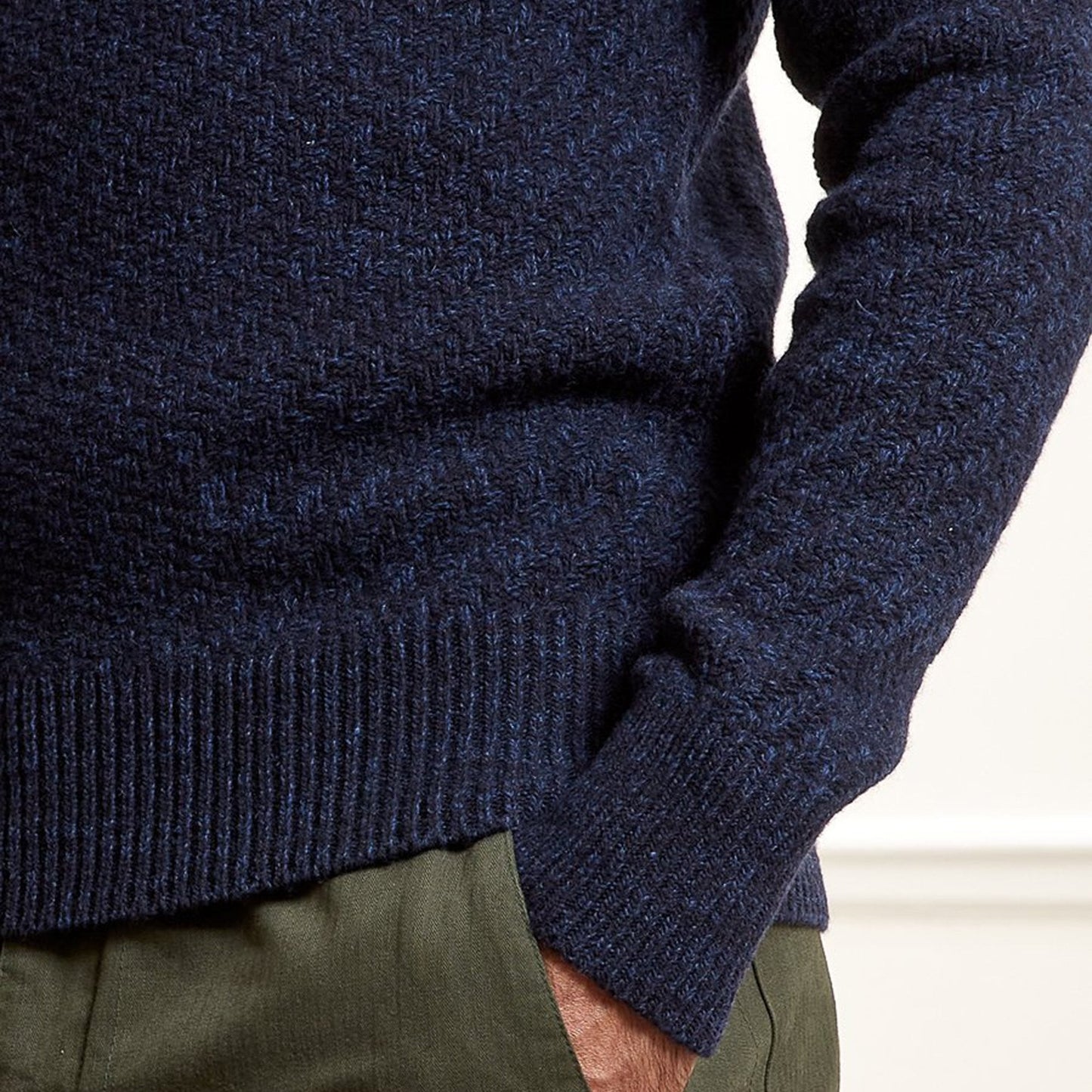 - Blenheim - Wool Knitted Jumper - Navy