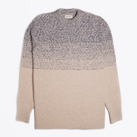 - Blenheim - Wool Knitted Jumper - Beige/Navy