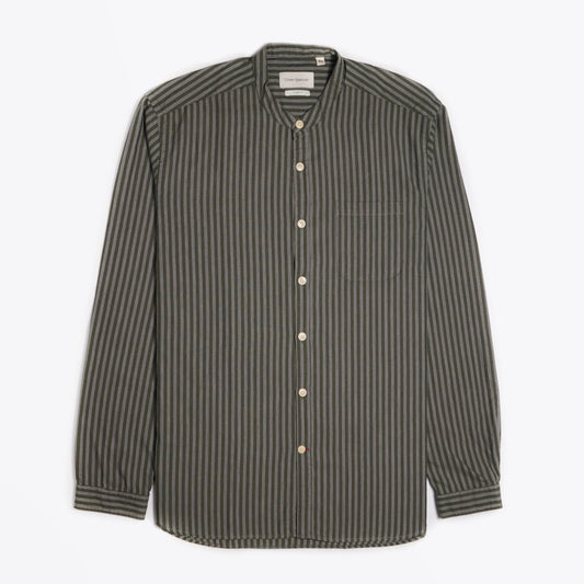 Grandad Stripe Shirt - Navy