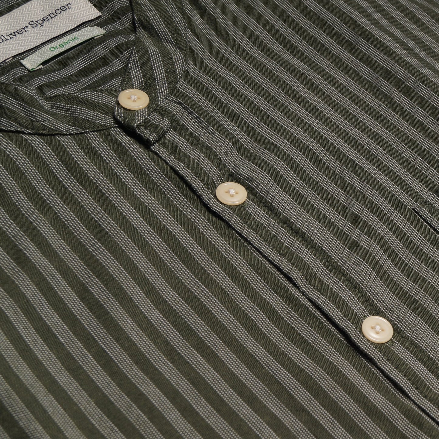 Grandad Stripe Shirt - Navy