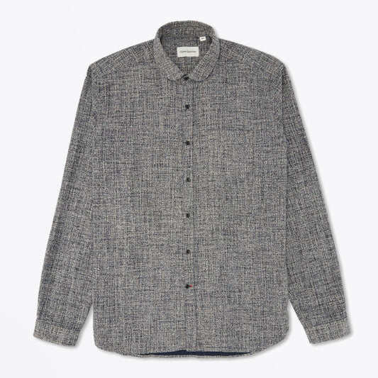 - Ellington - Cotton Overshirt - Grey/Navy