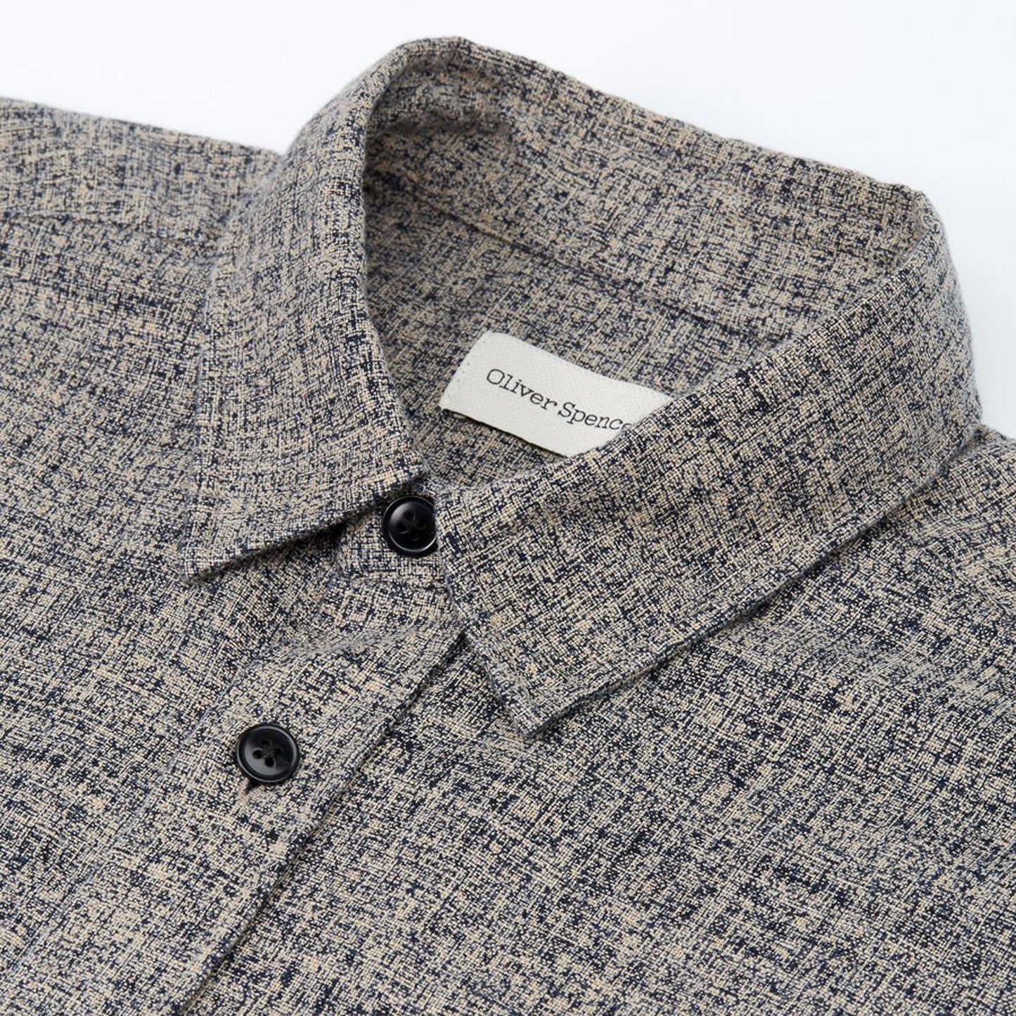 - Ellington - Cotton Overshirt - Grey/Navy