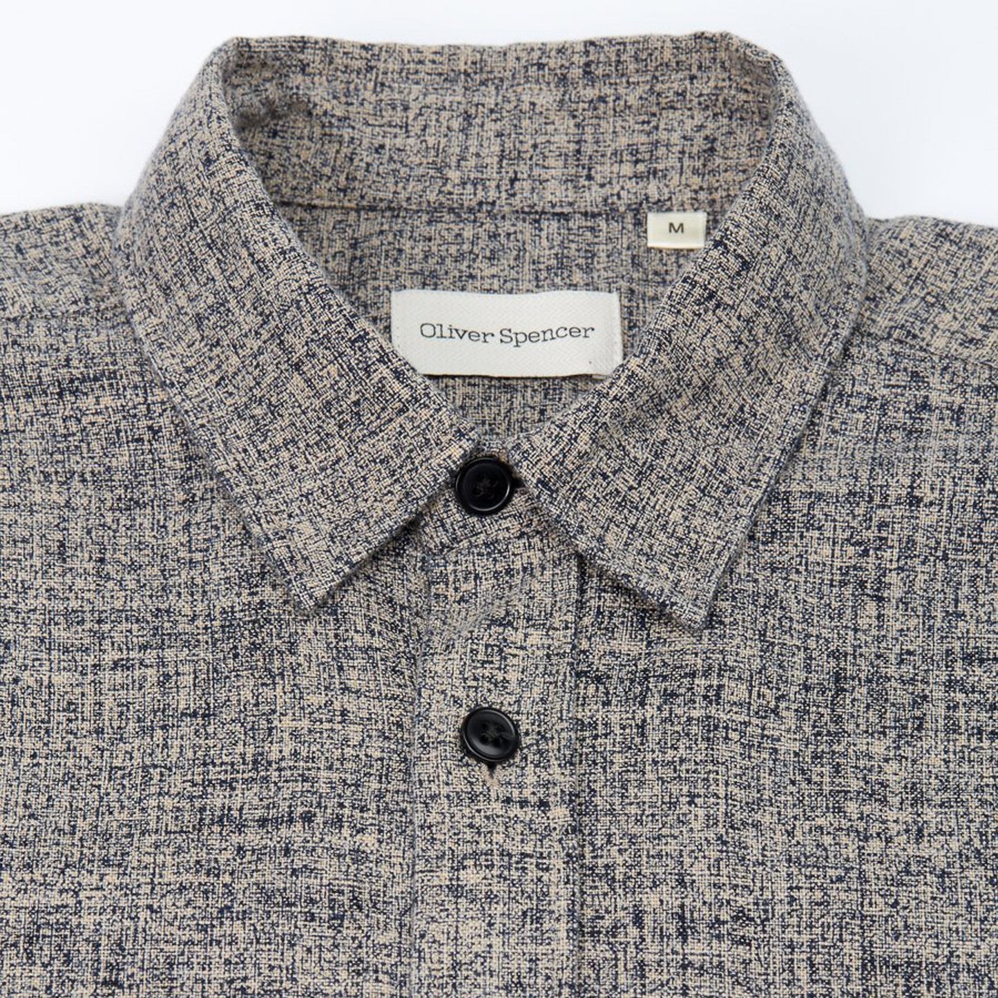 - Ellington - Cotton Overshirt - Grey/Navy